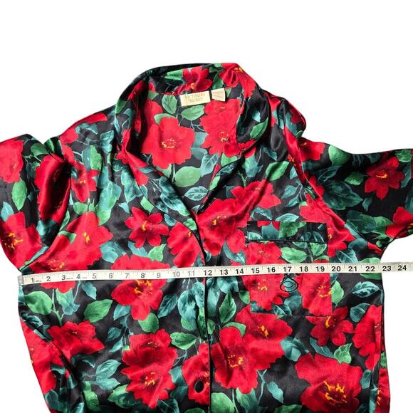 Victoria's Secret Vintage Satin Floral Pajama Set - Picture 2 of 6